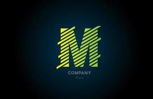 m gröna alfabetet brev logotyp ikon design för företag och företag vektor