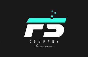 fs fs alfabetbokstavskombination i blå och vit färg. kreativ ikondesign för företag och företag vektor