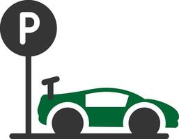 Parkplatz Bereich kreativ Symbol Design vektor