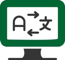 online Sprache Lehrer kreativ Symbol Design vektor