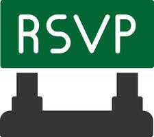 rsvp kreatives Icon-Design vektor