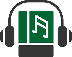 audio bok kreativ ikon design vektor