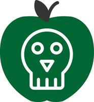 kreatives Icon-Design mit vergiftetem Apfel vektor