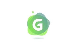 g alfabetet brev logotyp för företag och företag med gradient design. pastellfärgsmall för företagsidentitet i grönt och vitt vektor