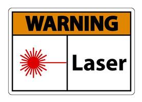 varning laser symbol tecken symbol tecken isolera på transparent bakgrund, vektor illustration