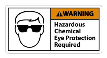 Warnung gefährlicher chemischer Augenschutz erforderlich Symbol Zeichen Isolat auf transparentem Hintergrund, Vektor-Illustration vektor