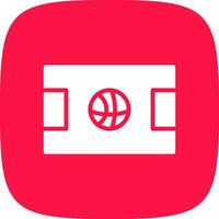 Basketballplatz kreatives Icon-Design vektor