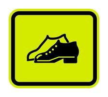 Symbol beiliegende Schuhe sind im Herstellungsbereich Zeichen Isolat auf weißem Hintergrund erforderlich, Vektor-Illustration eps.10 vektor