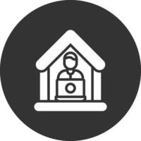 Arbeit von zu Hause aus kreatives Icon-Design vektor