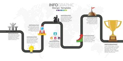 Business-Infografik-Vorlagendesign mit Optionen vektor