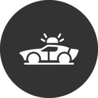 Polizeiauto kreatives Icon-Design vektor