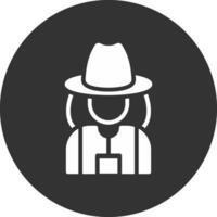 Dame Farmer kreatives Icon-Design vektor