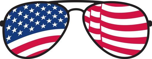 Brille mit amerikanischer Flagge vektor