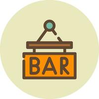 Bar-Schild kreatives Icon-Design vektor