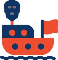 Piratenschiff kreatives Icon-Design vektor