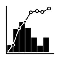 Pareto-Kurven-Glyphe-Symbol vektor