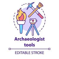 Symbol für das Konzept der Archäologenwerkzeuge vektor