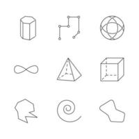 geometrische Figuren lineare Symbole gesetzt vektor