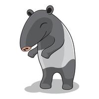 tapir cartoon isoliert Illustrationen vektor
