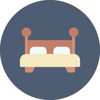 Doppelbett kreatives Icon-Design vektor