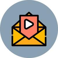 kreatives Icon-Design für Video-E-Mails vektor