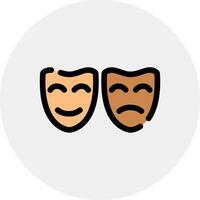 Theatermasken kreatives Icon-Design vektor