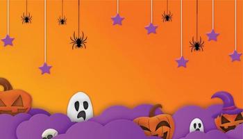 einfache Halloween-Hintergrundillustration vektor