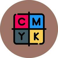 cmyk kreativ ikon design vektor