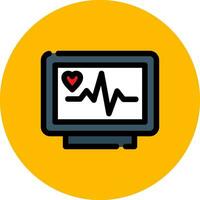 EKG-Monitor kreatives Icon-Design vektor