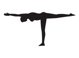 balansera yogaställning vektor