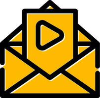 kreatives Icon-Design für Video-E-Mails vektor