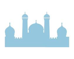 muslimska moskén silhuett vektor
