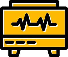 EKG-Monitor kreatives Icon-Design vektor