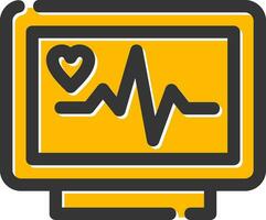 EKG-Monitor kreatives Icon-Design vektor