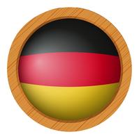 Flagga av Tyskland i runda ikonen vektor