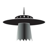 utomjording rymdskepp ikon logotyp vektor design mall