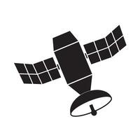 satellit ikon logotyp vektor design mall