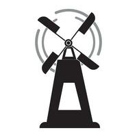 Windmühle Symbol Logo Vektor Design Vorlage