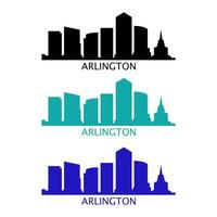 Skyline von Arlington auf weißem Hintergrund vektor