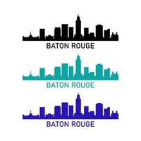 Skyline Baton Rouge auf weißem Hintergrund vektor