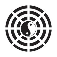Yin Yang Symbol Logo vec tor Design Vorlage vektor