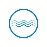 Wasserwellen-Logo-Vorlage vektor