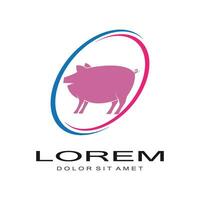 Schwein Logo Vektor Vorlage