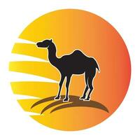 kamel ikon logotyp vektor design mall