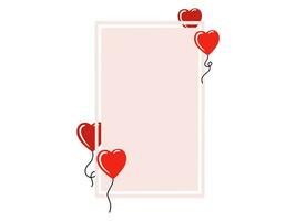 Valentinsgrüße Tag Rahmen Ballon Hintergrund vektor