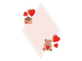 Valentinstag Rahmen Herz Hintergrund Illustration vektor