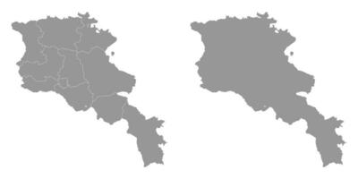 armenia Karta med administrativ divisioner. vektor
