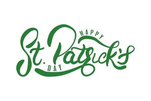 Happy Saint Patricks Day Schriftzug grün vektor