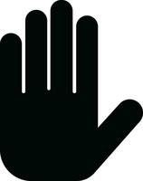 einfach Hand Symbol im Wohnung. isoliert auf halt Straße Zeichen mit groß Hand Symbol mit Mensch Hand im Achteck Form. halt Hand Geste, tun nicht eingeben, gefährlich. Vektor Apps, Netz