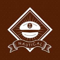 Hut nautisches Emblem vektor